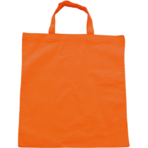 Katoenen draagtas gekleurd met korte hengsels 136 gr/m2