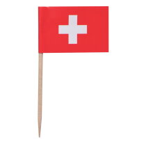 Papieren Zwitserland vlaggetje 11,5 x 24 cm bedrukken