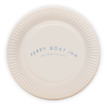 Kartonnen bordje rond 23 cm bedrukken