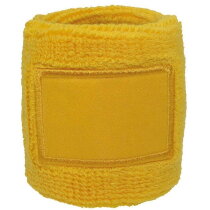 Polsband 6cm Met Label Geel acc. Geel