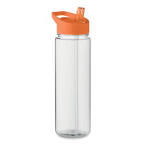 GEORGIA RPET drinkfles met fliptop oranje