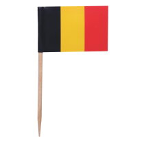 Papieren België vlaggetje 11,5 x 24 cm bedrukken
