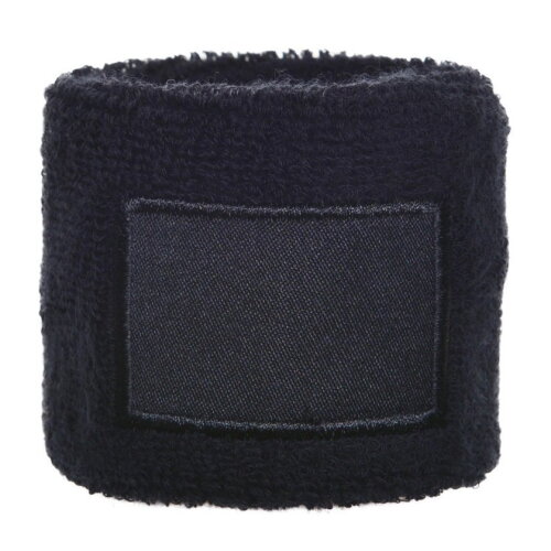 Polsband 6cm Met Label Zwart acc. Zwart