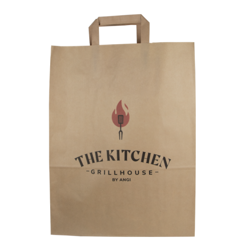 Papieren tas 26x12x35cm met gevouwen handvat
