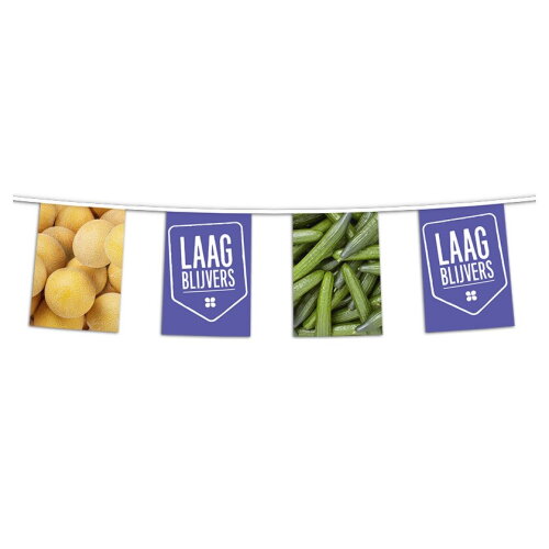 Vlaggen-& wimpellijnen 150 g/m² bedrukken